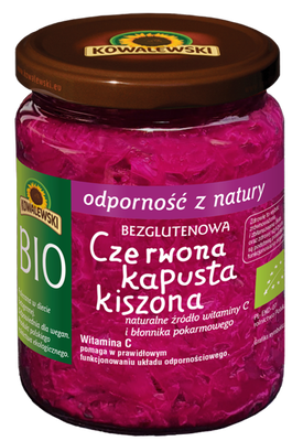 Kapusta Kiszona Czerwona Bezglutenowa Bio 400 G - Kowalewski [BIO]