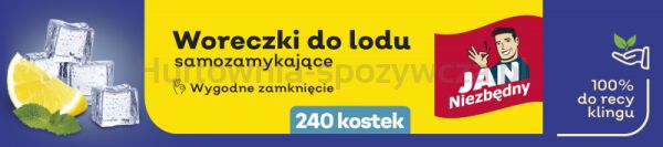 Woreczki do lodu JAN NIEZBĘDNY, pudełko 240 szt. - 2
