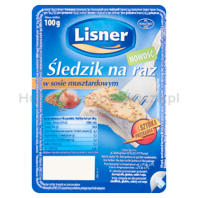 Lisner Śledzik Na Raz W Sosie Musztardowym 100G