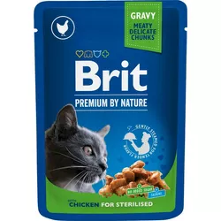 Brit Premium Cat Adult Kurczak Sterilised saszetka 100g