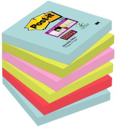 Post-It Karteczki samoprzylepne Super Sticky, COSMIC, 76x76mm, 6x90 kart.