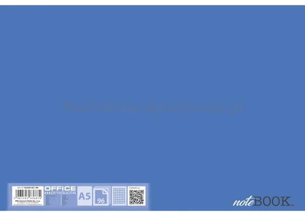 Office Products Zeszyt szkolny A5, w kratkę, 96 kart., 60gsm, mix kolorów