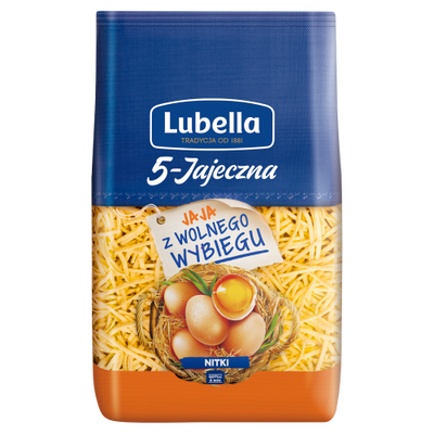 Lubella Makaron Jajeczna 5 Jaj Nitki 400 G