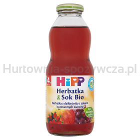 Hipp Bio Od Pokoleń, Herbatka Z Dzikiej Róży Z Sokiem Z Czerwonych Owoców, Po 4. M-Cu, 500 Ml