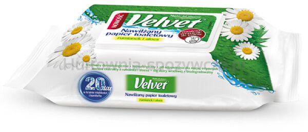 Papier toaletowy celulozowy VELVET Rum&Aloe, nawilżany, 48 listków, biały - 3