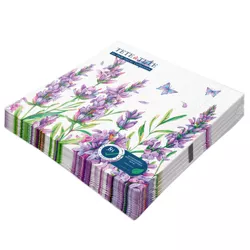 TETE a TETE Serwetki 3 ply 1/4 Lunch 33 cm x 33 cm Lavender Butterfly 20 szt.
