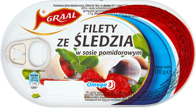 Graal Filety Ze Śledzia W Sosie Pomidorowym 170G