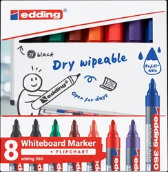 Marker Do Tablic E-360 Edding, 1,5-3Mm, 8 Szt., Mix Kolorów