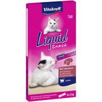 Vitakraft CAT LIQUID SNACK 6x15g wątróbka+biotyna