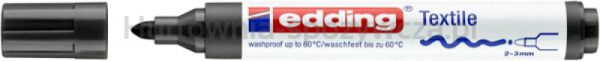 Edding Marker do tekstyliów e-4500 2-3mm, czarny 