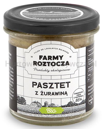 Pasztet Drobiowo - Wieprzowy Z Żurawiną Bio 180 G (Słoik) - Farmy Roztocza [BIO]