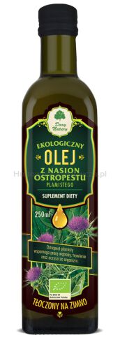 Olej Z Ostropestu Plamistego Tłoczony Na Zimno Bio 250 Ml - Dary Natury [BIO]