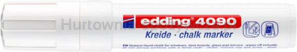 Edding Marker kredowy e-4090 4-15mm, biały  - 2