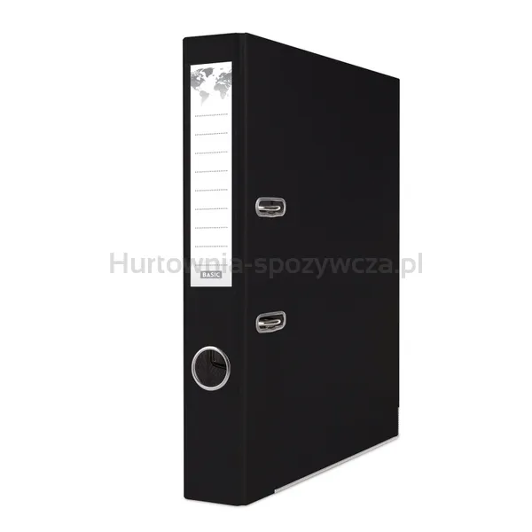 Segregator BASIC-S z szyną, PP, A4/50mm, czarny