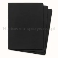 Zestaw 3 Zeszytów Moleskine Cahier Journals Xl (19X25Cm) W Linie, 120 Stron, Czarny - 2