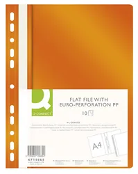 Q-Connect Skoroszyt, PP, A4, standard, 120/170mikr., wpinany, pomarańczowy 