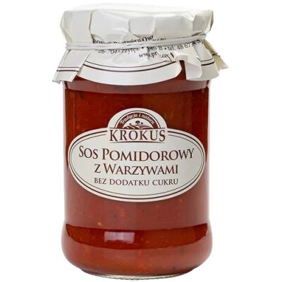 Sos Pomidorowy Z Warzywami Bez Dodatku Cukru 340 G - Krokus [BIO]