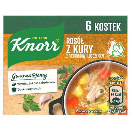 Knorr Rosół Z Kury Z Pietruszką I Lubczykiem 60 G (6 Kostek)