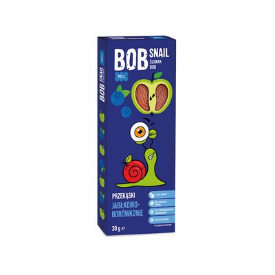 Bob Snail  Przekąska Roll Jabłko - Borówka Bez Dodatku Cukru Bezglutenowa 30 G - Bob Snail [BIO]