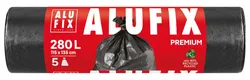 Worki na śmieci ALUFIX Profi, LDPE, 280l, 5 szt., czarne