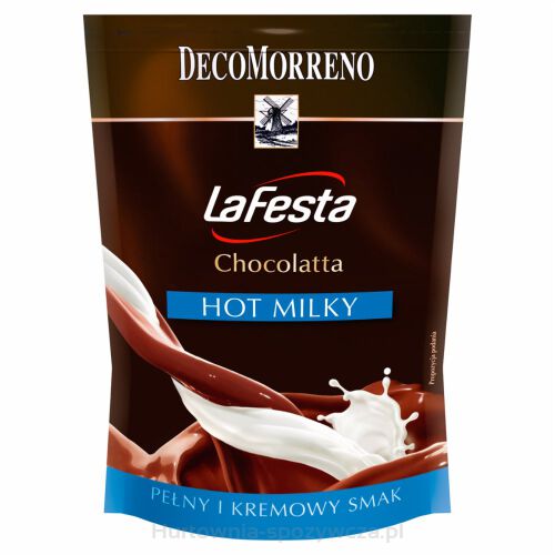 Decomorreno La Festa Chocolatta Hot Milky Napój Instant O Smaku Czekolady Mlecznej 150 G
