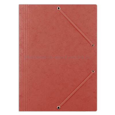 Donau Teczka z gumką preszpan, A4, 390gsm, 3-skrz., czerwona 