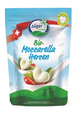 Mozzarella W Kształcie Serc Bio 260 G (130 G) - Zuger [BIO]