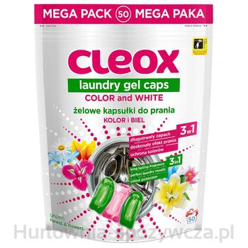 Cleox Laundry Capsules 3 Komorowe Do Wszystkich Rodzajów 50 Szt