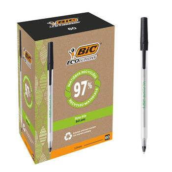 BIC Długopis Round Stic Ecolutions czarny Pudełko 60szt