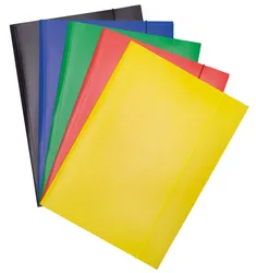 Office Products Teczka z gumką, karton, A4, 300gsm, 3-skrz., mix kolorów 