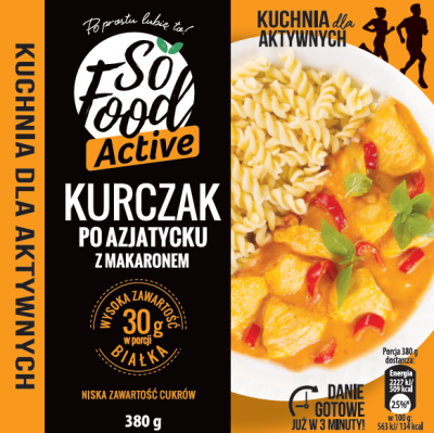 Kurczak Po Azjatycku Z Makaronem 380 G - So Food (Active) [BIO]