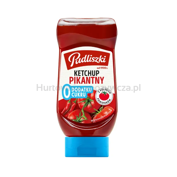 Pudliszki Ketchup pikantny zero cukru 440g