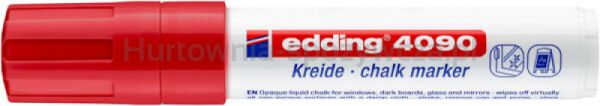 Edding Marker kredowy e-4090 4-15 mm, czerwony  - 2