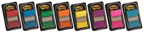 Zakładki indeksujące Post-it® (680-P5), zestaw promocyjny, 25,4x43,2mm, 3x50+ 2x50 GRATIS, mix kolorów - 9