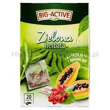 Big-Active Herbata Zielona Z Papają I Jagodami Goji (20 kopert X 1,7G)<br>(Data 30.09.2025)