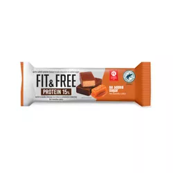 Wafel Fit&ampFree Protein 15% o smaku słonego karmelu w czekoladzie mlecznej bez dodatku cukrów 40 g