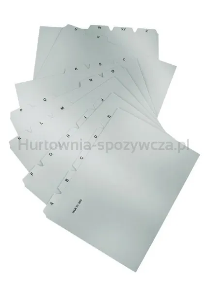 Przekładki Han Kartei, Pp, A5, Do Kartoteki, A-Z, 25 Kart, Szare