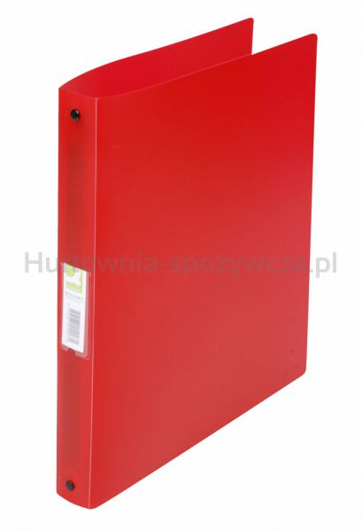 Q-Connect Segregator ringowy PP, A4/4R/25mm, transparentny czerwony 