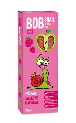 Bob Snail  Przekąska Roll Jabłko - Malina Bez Dodatku Cukru Bezglutenowa 30 G - Bob Snail [BIO]