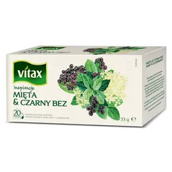 Vitax Herbata Inspiracje Mięta Czarny Bez 20 sztuk