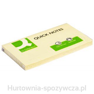 Bloczek Samoprzylepny Q-Connect, 127X76Mm, 1X100 Kart., Jasnożółty