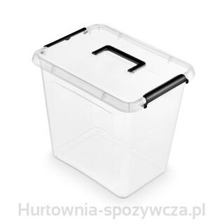 Pojemnik Do Przechowywania Moxom Simple Box, 30L, Z Rączką, Transparentny
