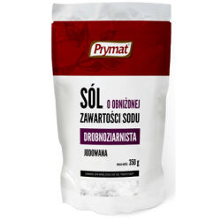 Prymat Sól o obniżonej zawartości sodu drobnoZiarnista jodowana 350g